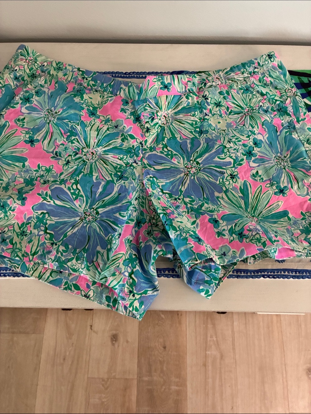 Lilly Pulitzer Pink, Blue & Green Floral Cotton Shorts